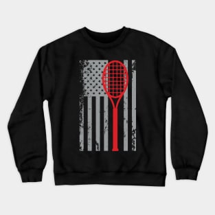 American Flag Tennis Shirt - Cool Awesome I Love Tennis Crewneck Sweatshirt